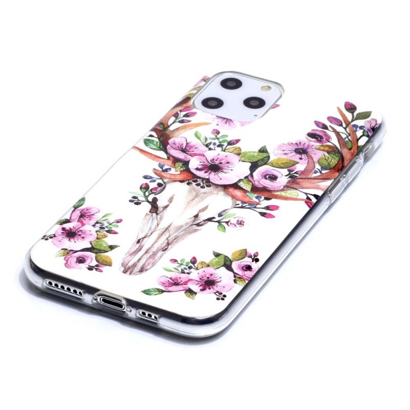 Hoesje iPhone 11 Pro Eland Met Fluorescerende Bloemen