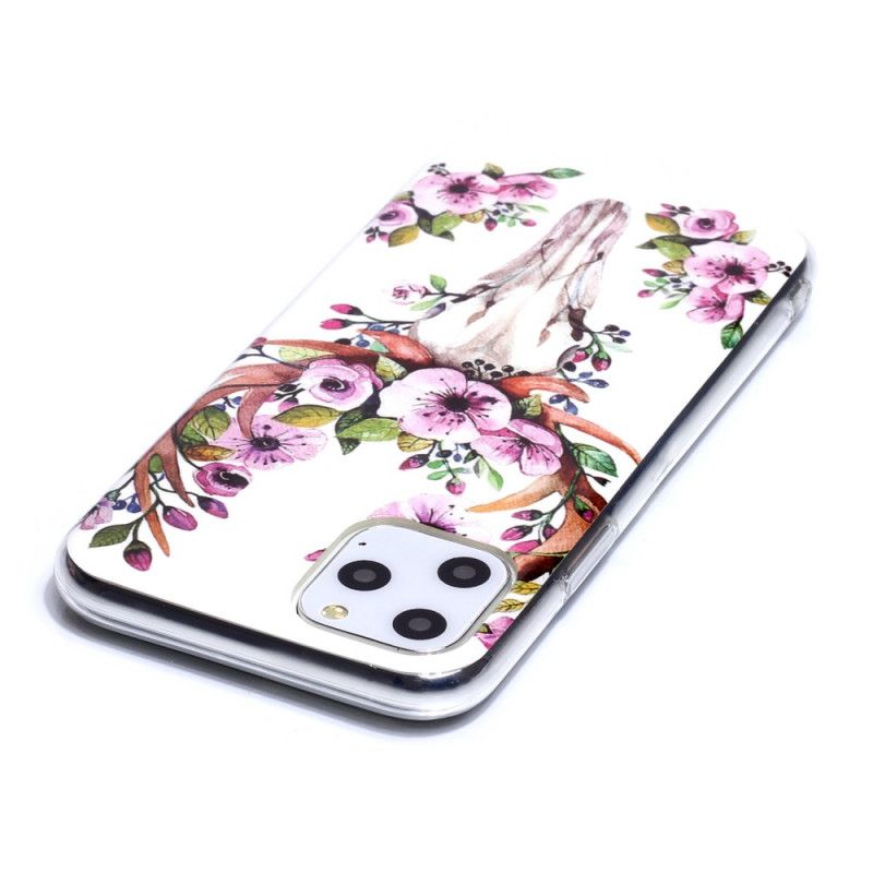 Hoesje iPhone 11 Pro Eland Met Fluorescerende Bloemen