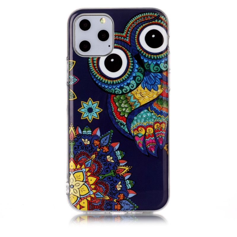 Hoesje iPhone 11 Pro Fluorescerende Enkele Uil