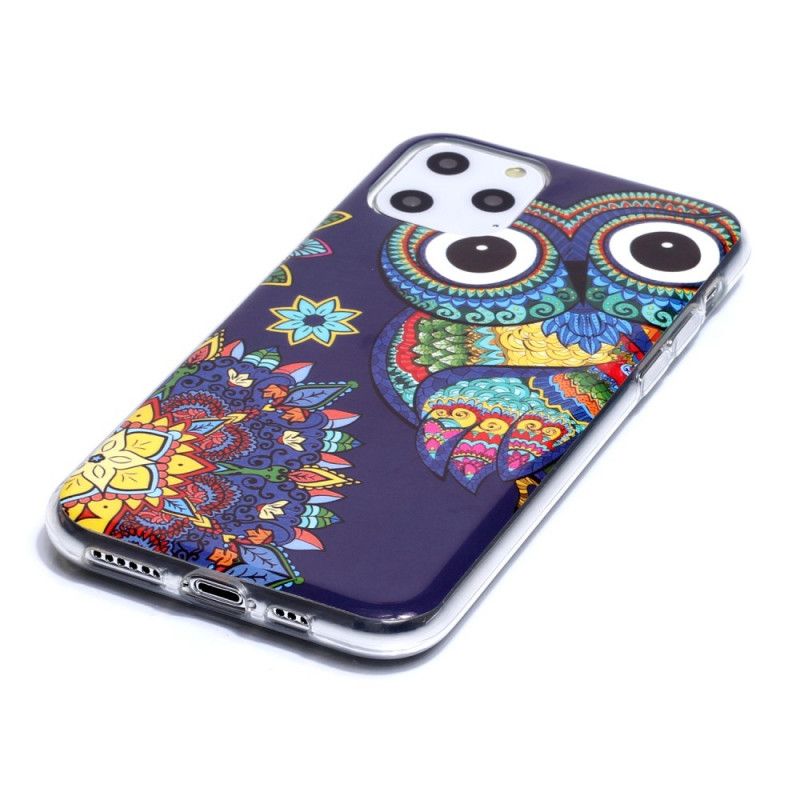 Hoesje iPhone 11 Pro Fluorescerende Enkele Uil