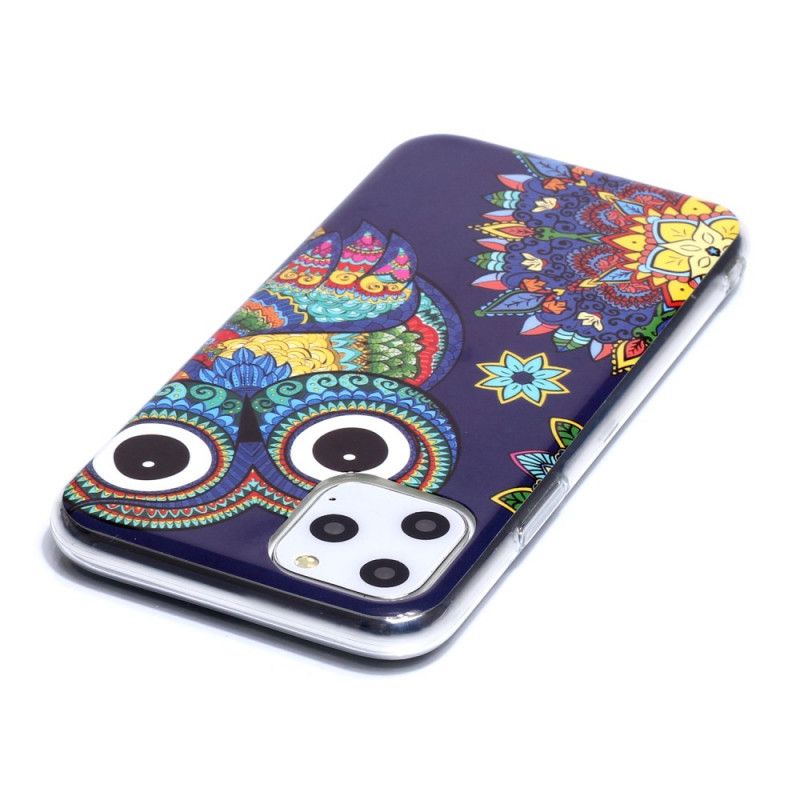 Hoesje iPhone 11 Pro Fluorescerende Enkele Uil