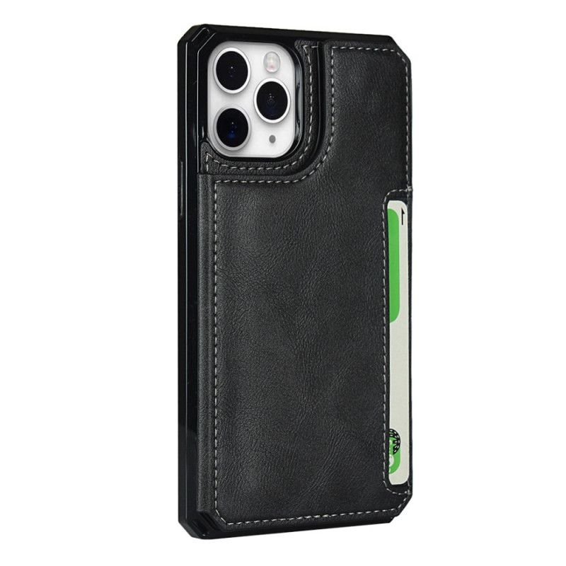 Hoesje iPhone 11 Pro Grijs Zwart Multifunctioneel Met Riem
