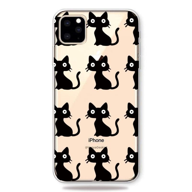 Hoesje iPhone 11 Pro Meerdere Zwarte Katten