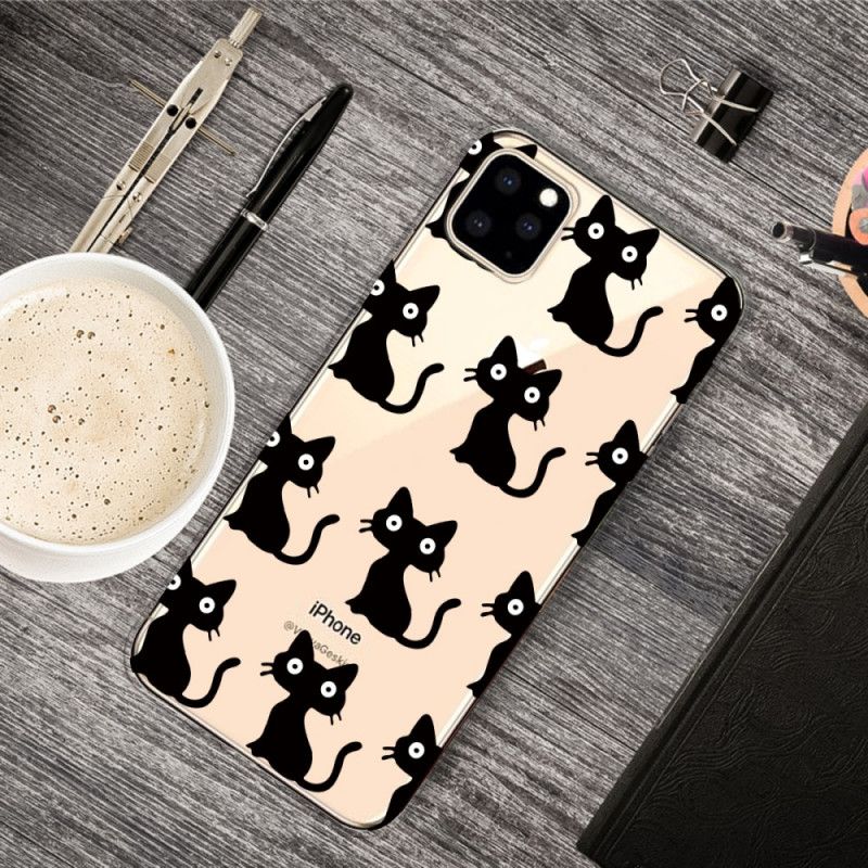 Hoesje iPhone 11 Pro Meerdere Zwarte Katten