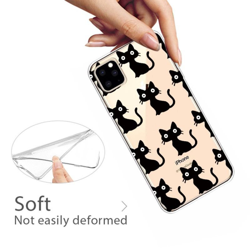 Hoesje iPhone 11 Pro Meerdere Zwarte Katten