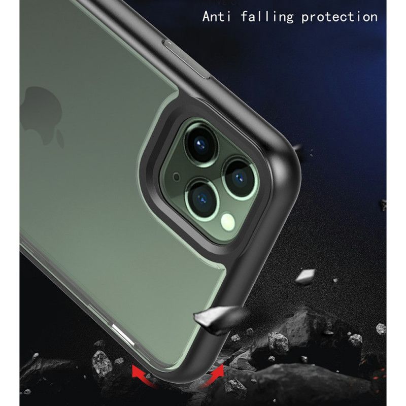 Hoesje iPhone 11 Pro Rood Zwart Hybride Met Gekleurde Randen