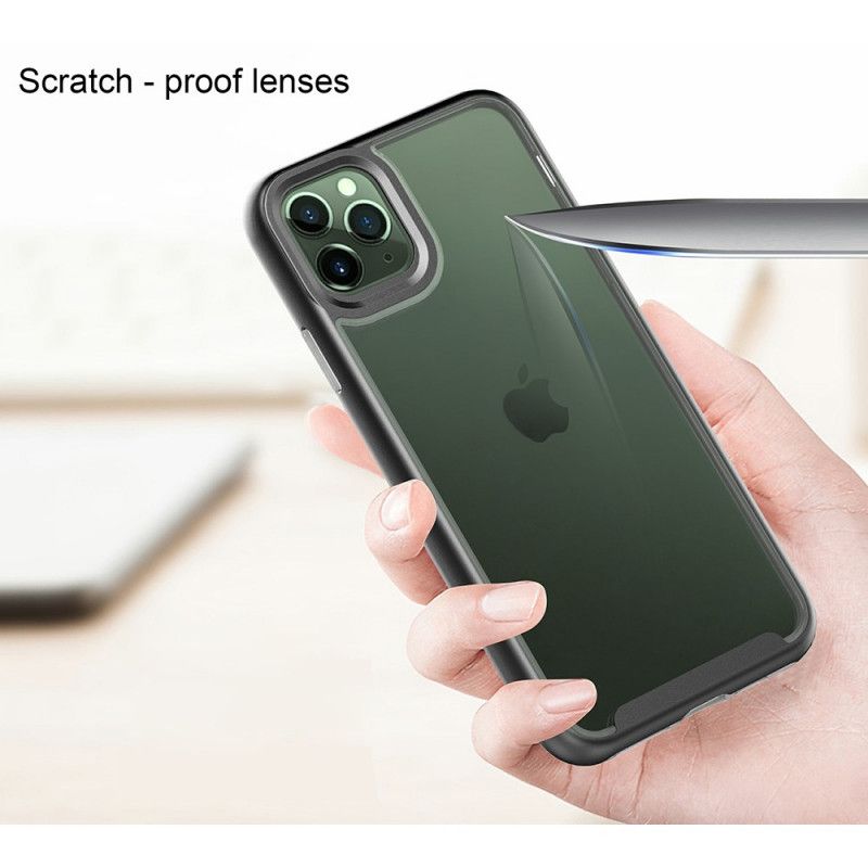 Hoesje iPhone 11 Pro Rood Zwart Hybride Met Gekleurde Randen