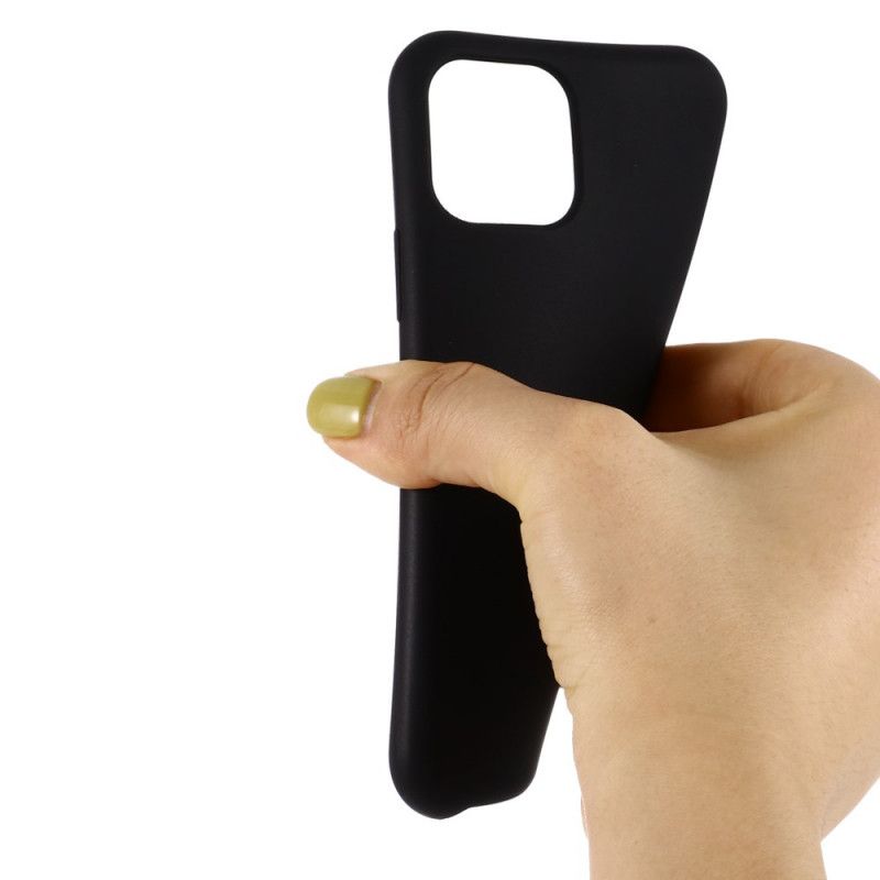 Hoesje iPhone 11 Pro Rood Zwart Vloeibare Siliconen