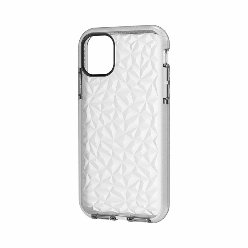 Hoesje iPhone 11 Pro Roze Zwart Transparante Diamanttextuur