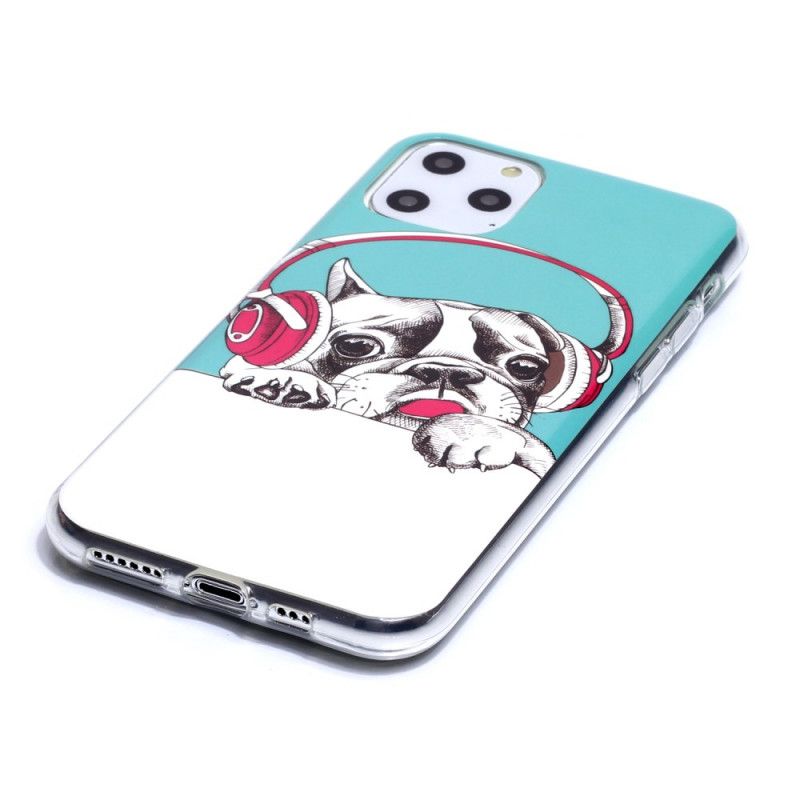 Hoesje iPhone 11 Pro Telefoonhoesje Fluorescerende Hond