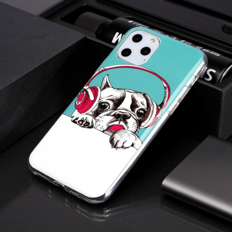 Hoesje iPhone 11 Pro Telefoonhoesje Fluorescerende Hond