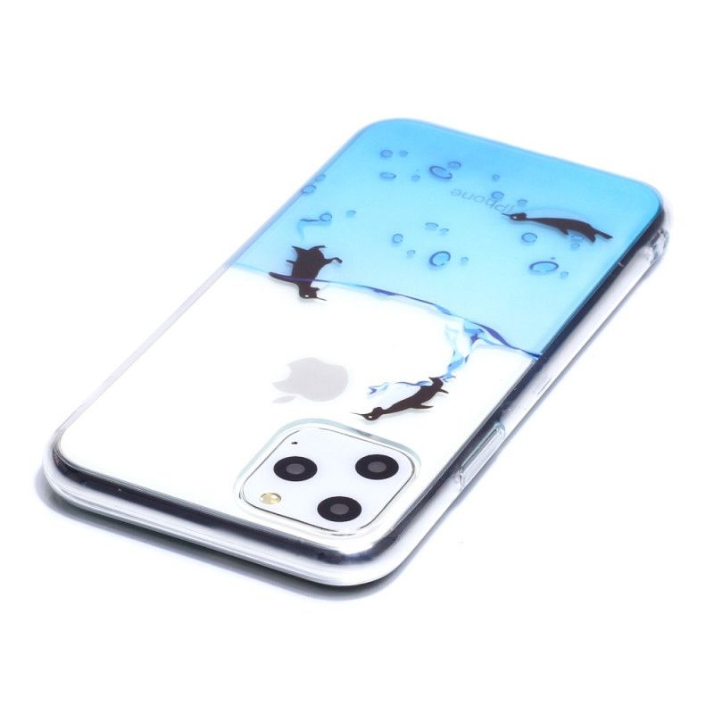 Hoesje iPhone 11 Pro Telefoonhoesje Transparant Spel Van Pinguïns