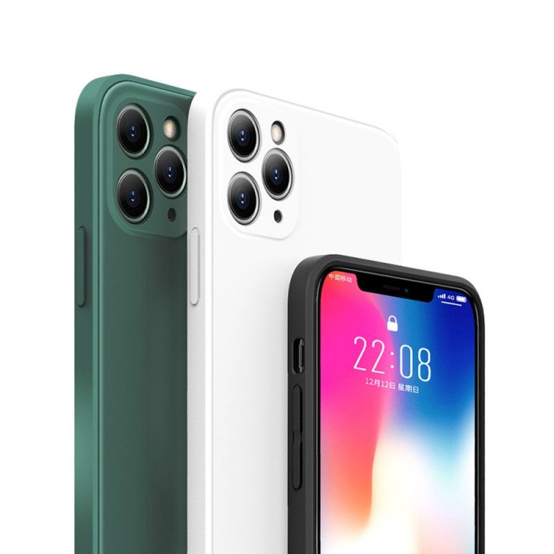 Hoesje iPhone 11 Pro Wit Zwart Enkay Vloeibare Siliconen