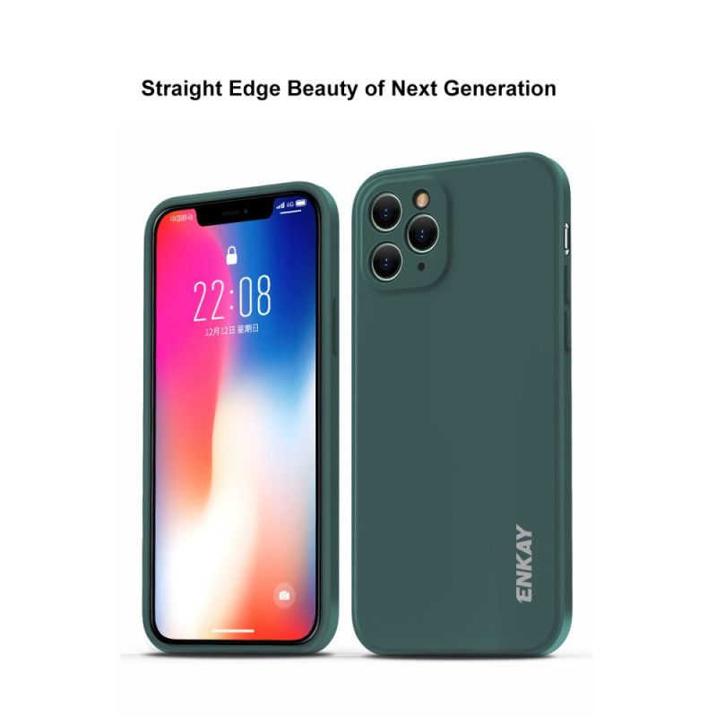 Hoesje iPhone 11 Pro Wit Zwart Enkay Vloeibare Siliconen