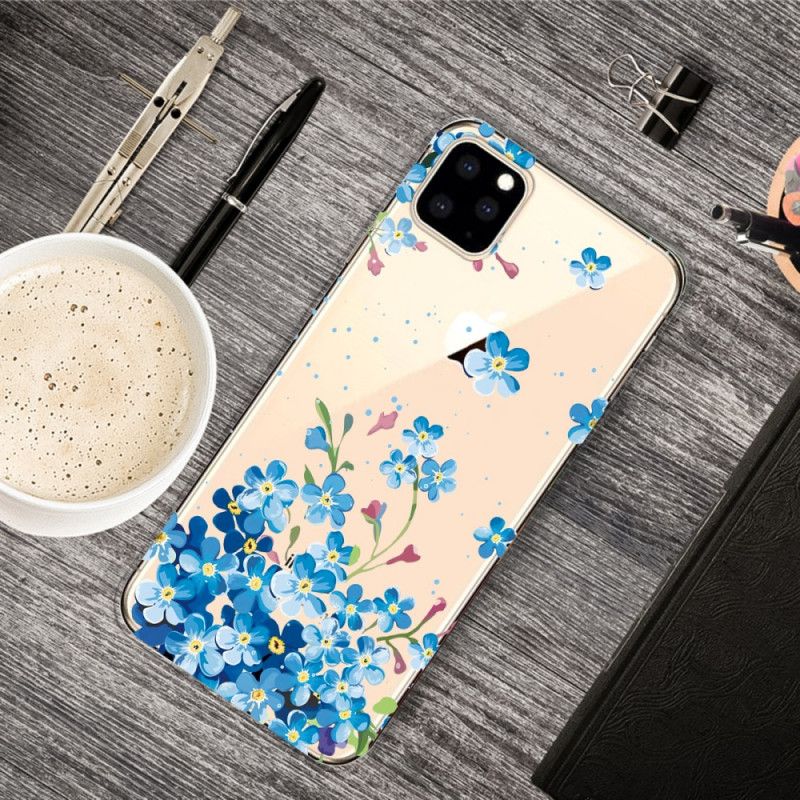 Hoesje voor iPhone 11 Pro Boeket Blauwe Bloemen