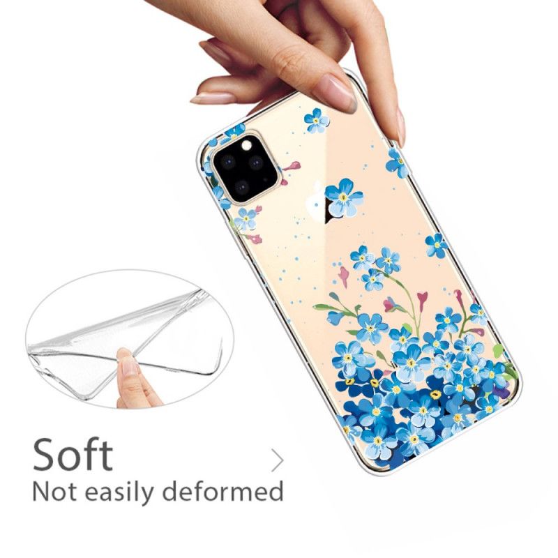 Hoesje voor iPhone 11 Pro Boeket Blauwe Bloemen