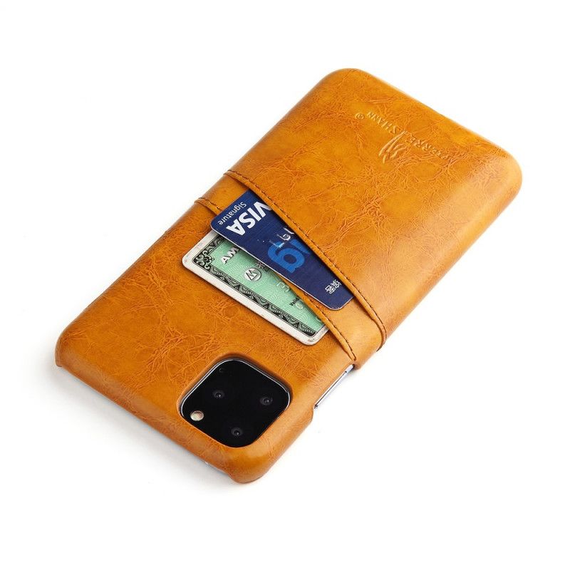 Hoesje voor iPhone 11 Pro Geel Rood Fierre Shann-Kaarthouder
