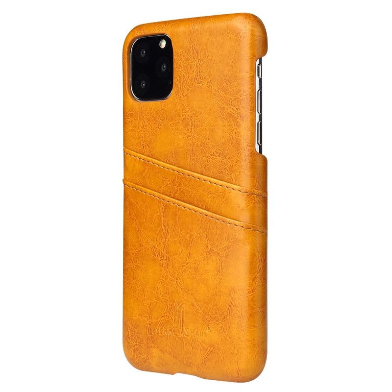 Hoesje voor iPhone 11 Pro Geel Rood Fierre Shann-Kaarthouder