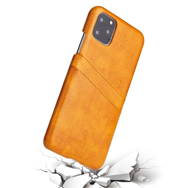 Hoesje voor iPhone 11 Pro Geel Rood Fierre Shann-Kaarthouder