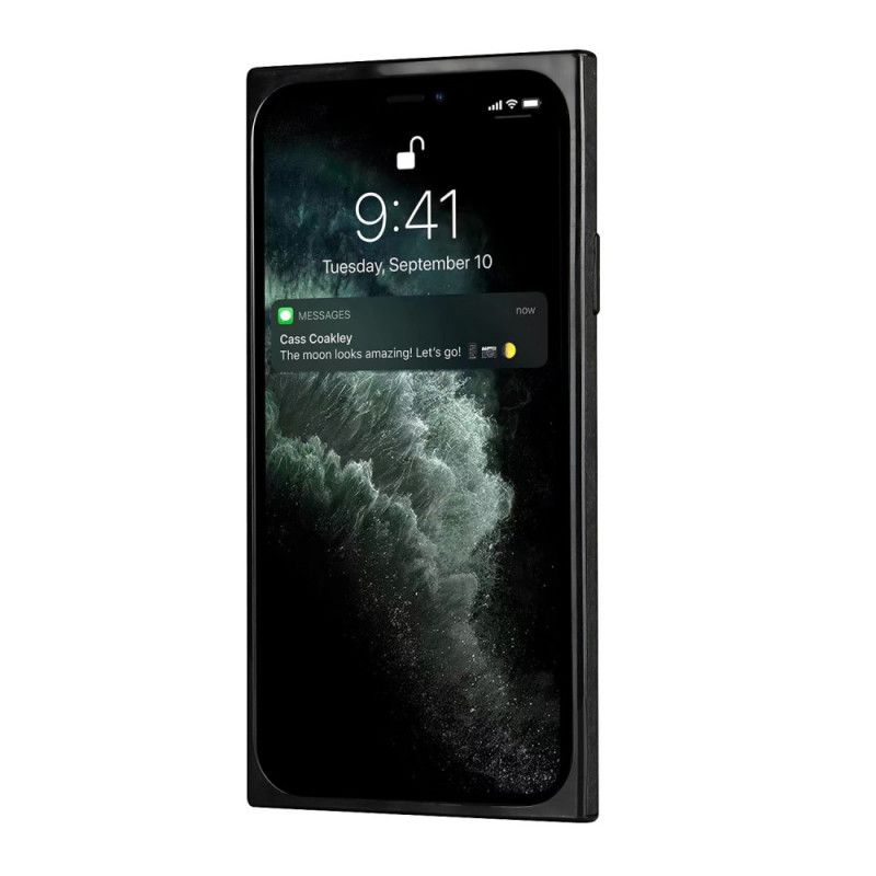 Hoesje voor iPhone 11 Pro Grijs Zwart Siliconen En Fluwelen Kaarthouder