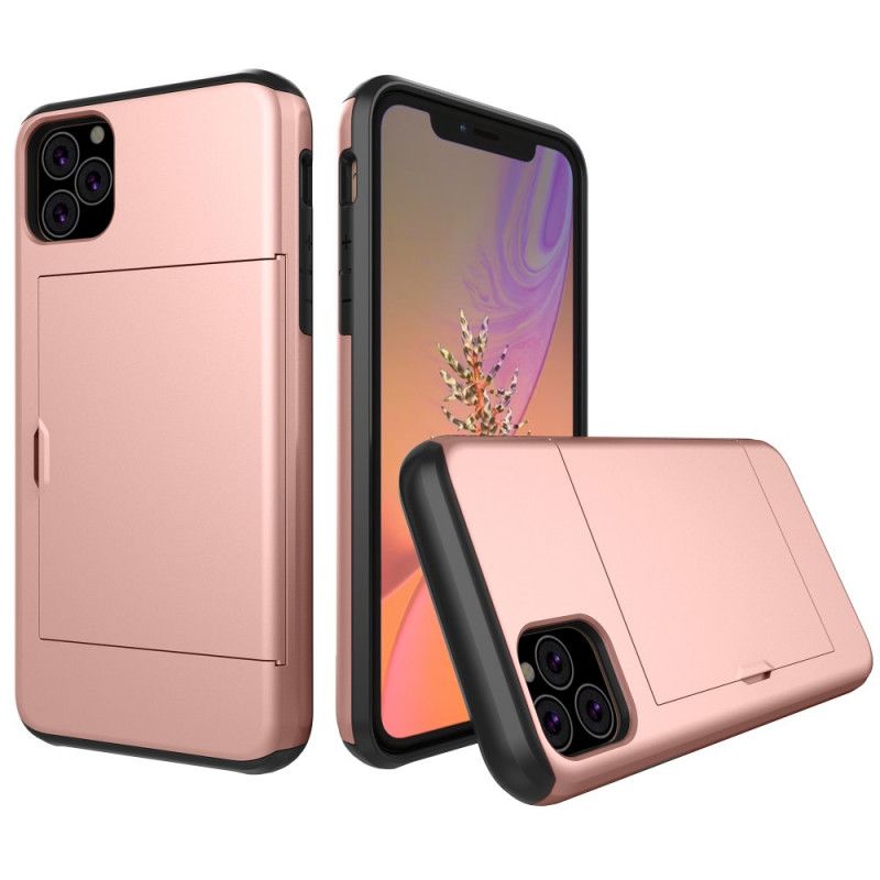 Hoesje voor iPhone 11 Pro Groen Zwart Stijve Flitsende Kaarthouder