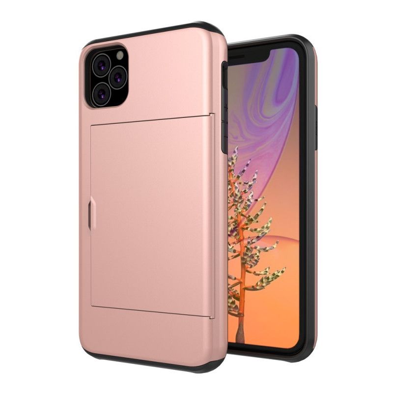 Hoesje voor iPhone 11 Pro Groen Zwart Stijve Flitsende Kaarthouder