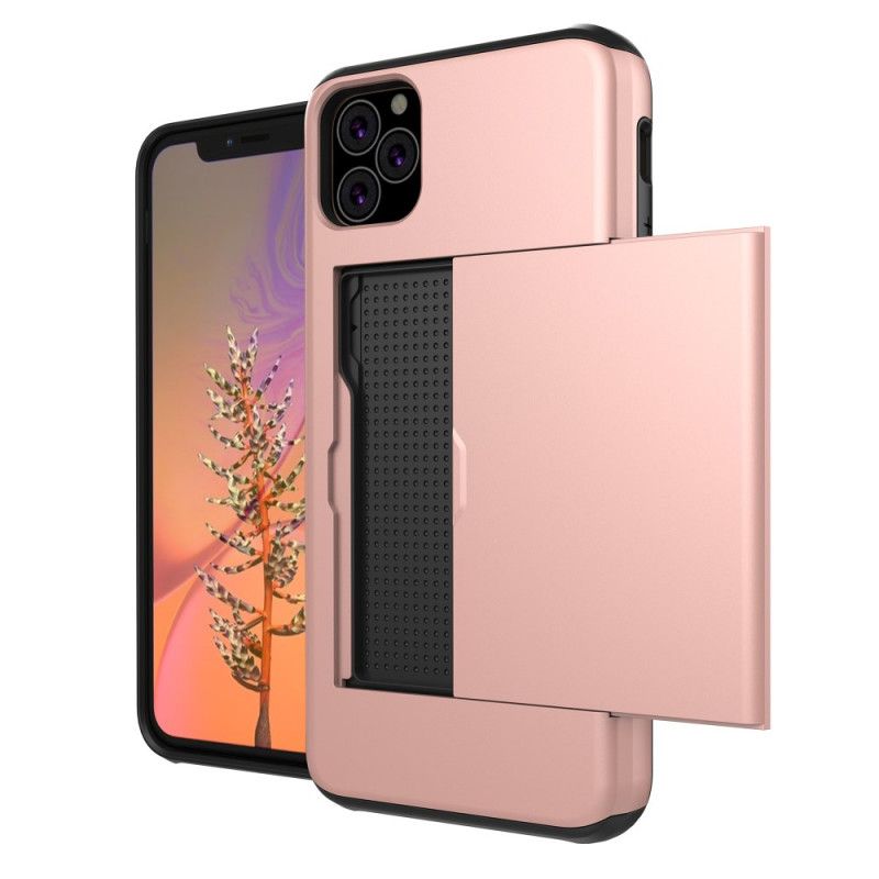 Hoesje voor iPhone 11 Pro Groen Zwart Stijve Flitsende Kaarthouder