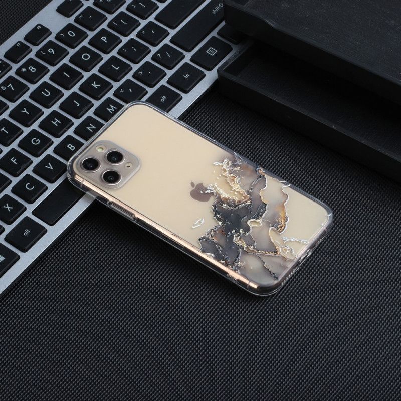 Hoesje voor iPhone 11 Pro Magenta Wit Artistieke Flexibele Siliconen