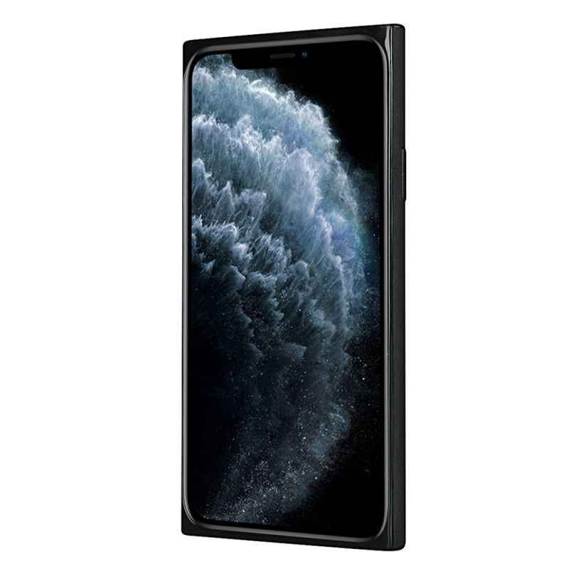 Hoesje voor iPhone 11 Pro Rood Zwart Kaarthouder En Riem