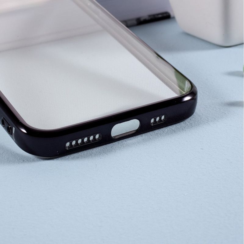 Hoesje voor iPhone 11 Pro Rood Zwart Transparant Kristal