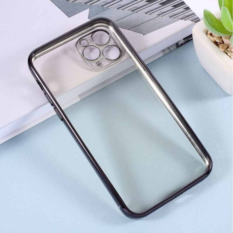 Hoesje voor iPhone 11 Pro Rood Zwart Transparant Kristal