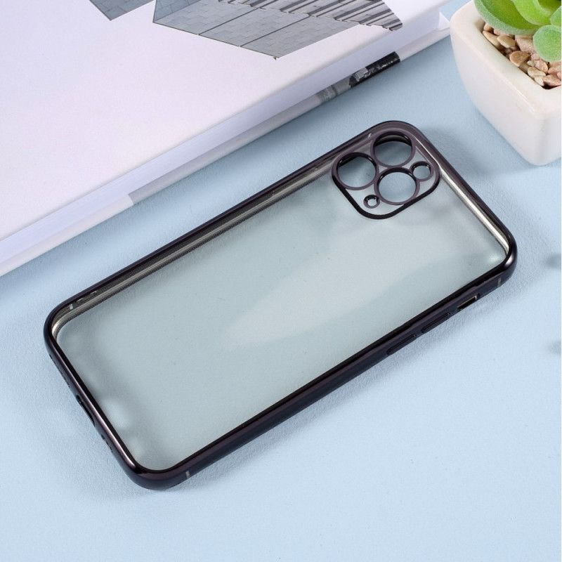 Hoesje voor iPhone 11 Pro Rood Zwart Transparant Kristal