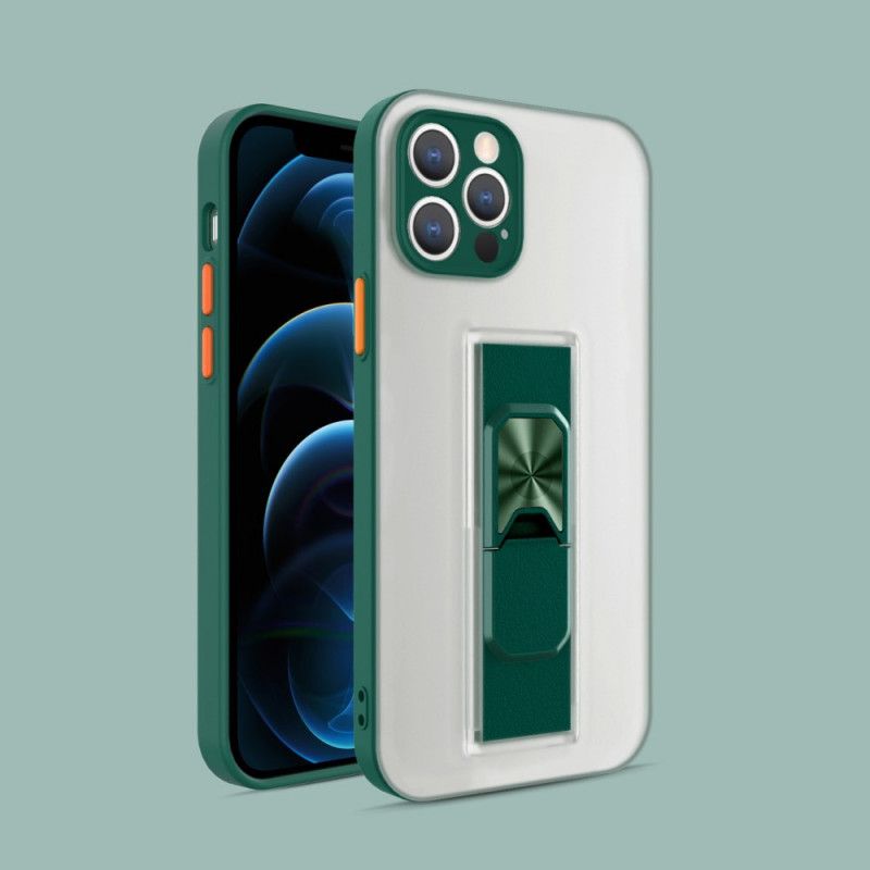 Hoesje voor iPhone 11 Pro Rood Zwart Verticale En Horizontale Verwijderbare Steun