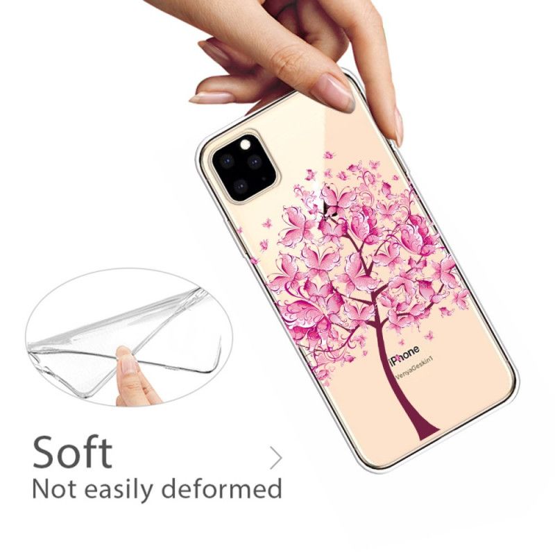 Hoesje voor iPhone 11 Pro Roze Boomtop
