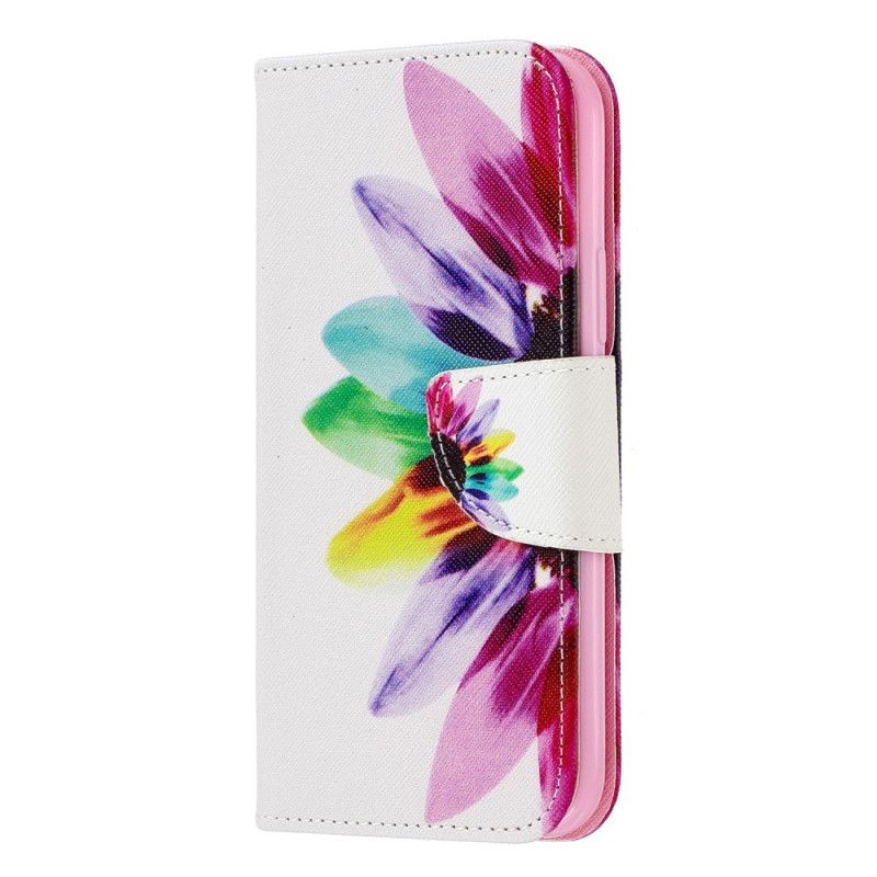 Leren Hoesje iPhone 11 Pro Aquarelbloem