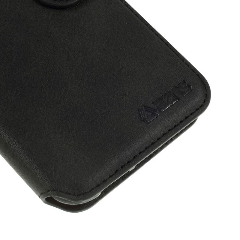 Leren Hoesje iPhone 11 Pro Grijs Zwart Leereffect Azns