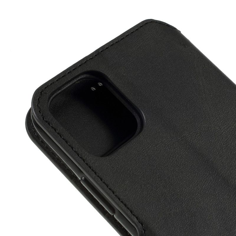 Leren Hoesje iPhone 11 Pro Grijs Zwart Leereffect Azns