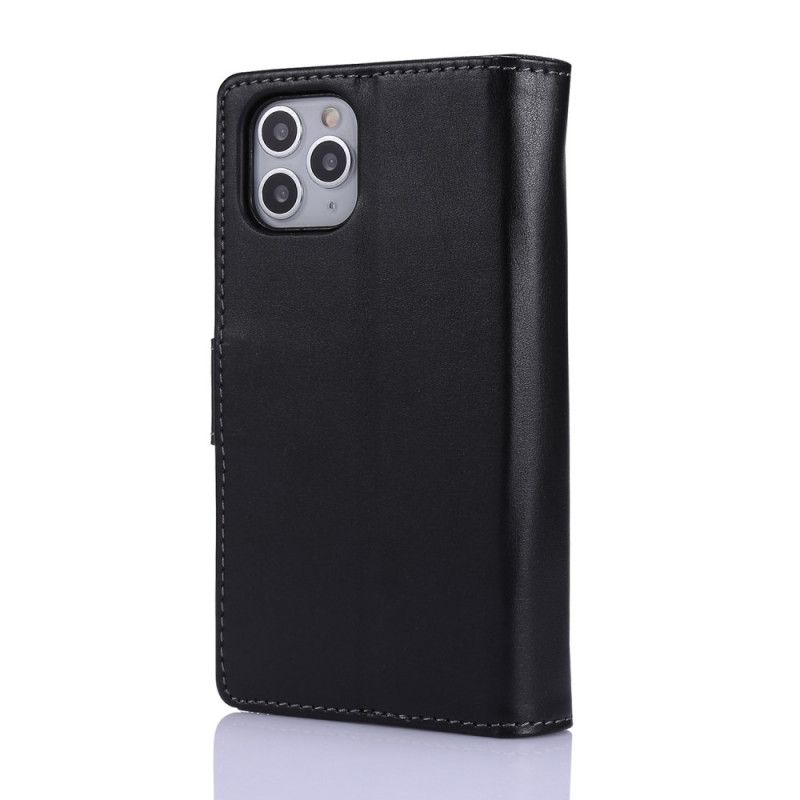 Leren Hoesje iPhone 11 Pro Groen Zwart Multifunctioneel Bedrijf