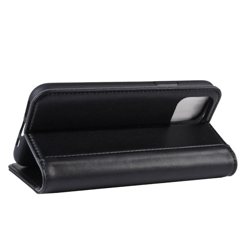 Leren Hoesje voor iPhone 11 Pro Bruin Zwart Splitleer