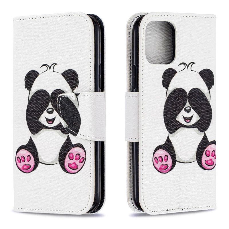 Leren Hoesje voor iPhone 11 Pro Leuke Panda
