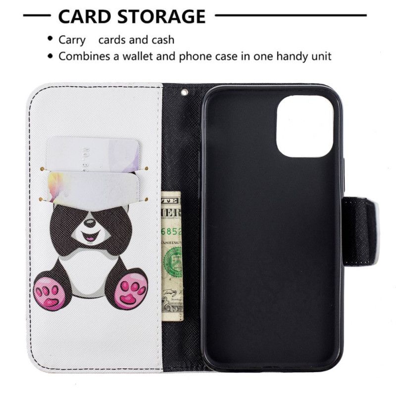 Leren Hoesje voor iPhone 11 Pro Leuke Panda