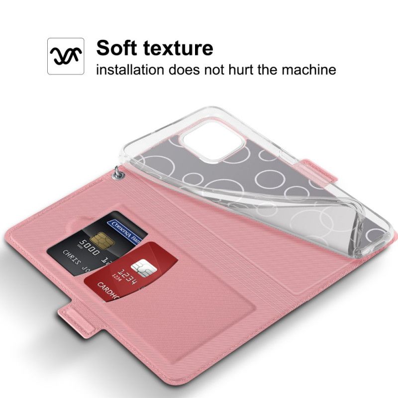 Leren Hoesje voor iPhone 11 Pro Marineblauw Zwart Verticaal Tweekleurig Kunstleer