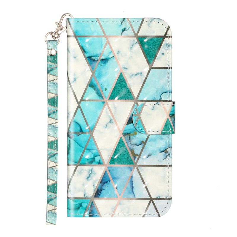 Leren Hoesje voor iPhone 11 Pro Marmeren Lichtspots Met Strip