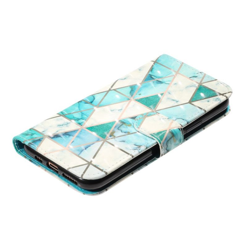 Leren Hoesje voor iPhone 11 Pro Marmeren Lichtspots Met Strip