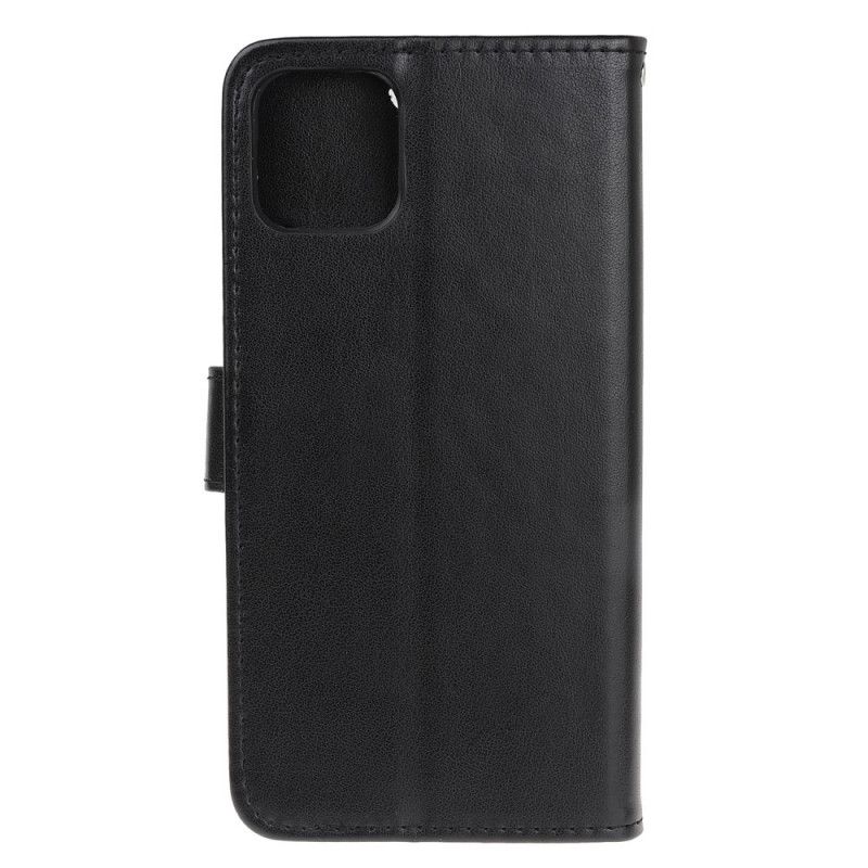 Leren Hoesje voor iPhone 11 Pro Roségoud Gebloemde String