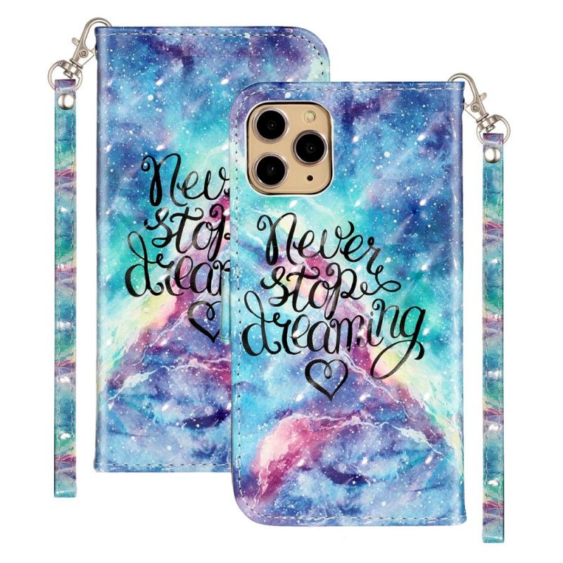 Leren Hoesje voor iPhone 11 Pro Stop Nooit Met Riem