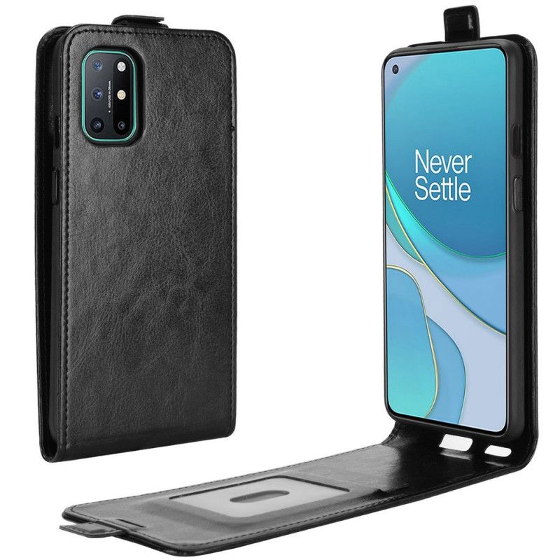 Bescherming Hoesje OnePlus 8T Wit Zwart Opvouwbaar