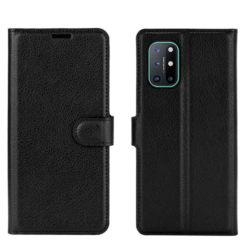 Cover Folio-hoesje OnePlus 8T Wit Zwart Telefoonhoesje Klassiek