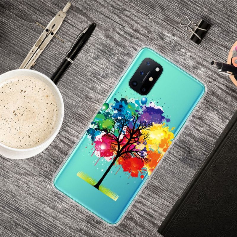 Cover Hoesje OnePlus 8T Telefoonhoesje Transparante Aquarelboom