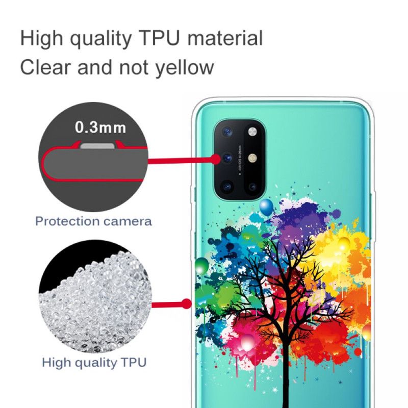 Cover Hoesje OnePlus 8T Telefoonhoesje Transparante Aquarelboom